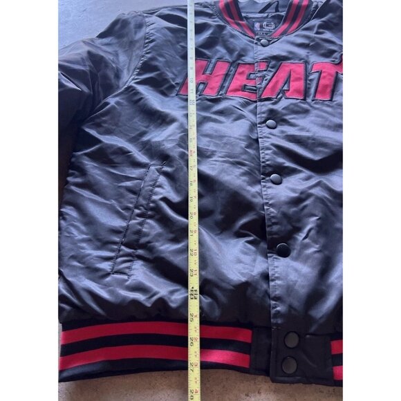 Vintage NBA Miami Heat Ultra Game Jacket Men’s Sz Large Bomber Jacket Black - Picture 4 of 16
